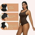 thumbnail image 3 of DODOING Shapewear for Women Tummy Control Bodysuit Thong Seamless Body Shaper hapewear Tank Tops Bodysuits, 3 of 8