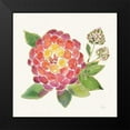 thumbnail image 2 of Sussman, Harriet 20x20 Black Modern Framed Museum Art Print Titled - Tropical Fun Flowers II with Gold, 2 of 5