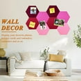thumbnail image 4 of czcpp-8Pcs Hexagon Felt Cork Board Tiles, Self Adhesive DIY Bulletin Board Pin Board for Office School Home Wall Decor Stickers Memos Photos Display (Gradual Red), 4 of 4