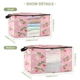 thumbnail image 2 of Foldable Clothes Storage Bags Clothes Organizer Bin with Clear Windows for Clothes Bedding Daisies and Bow Pattern, 2 of 6