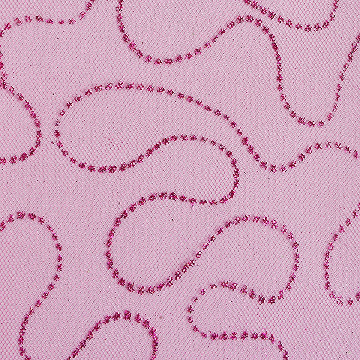Expo Int'l Premium Glitter Curves Tulle Fabric Bolt of 54" X 25 Yards