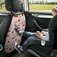 thumbnail image 5 of Cute Red Berry Bow Tie Mats Back Seat Protectors, Car Seat Protector Vehicle Organizers Waterproof Cover Back Seat Cover for Kids with 3 Storage Pockets 2 Pack, 5 of 5
