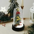 thumbnail image 1 of Feltree Snow Globe with LED Christmas Tree - Mini Desktop Decoration with Color Changing Lights & Built-in Snowy Scene, Ornament for Home, Office, Holiday Decor - Battery Operated Night Light, 1 of 8