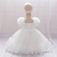 thumbnail image 6 of Girls Cute Tulle-Tutu Dresses with Hairbands Summer 6M-3Y Toddlers Kids Elegant Solid Sleeveless Bowknot High Waisted A-Line Dress, 6 of 8