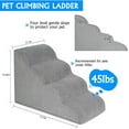 thumbnail image 6 of Dog Stairs for Small Dogs, 4 Steps Foam Pet Step for Beds and Couches 19.7" H, Non-Slip Dog Ramp Soft for Injured Pets Senior Cats Dogs, Washable Cover and Hair Remover Roller, 6 of 7