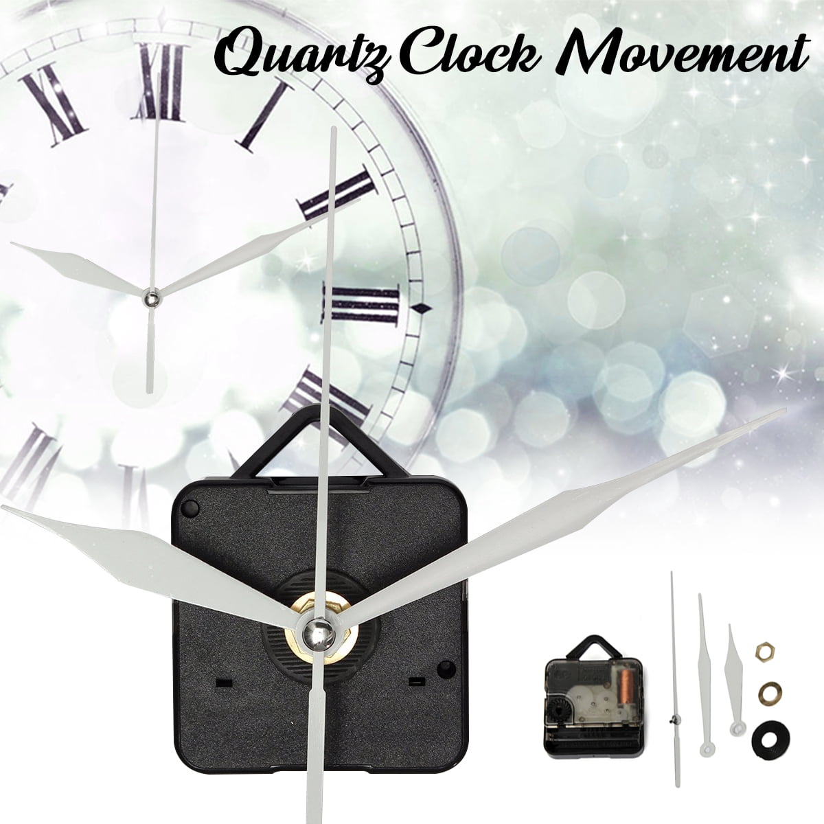 NEW Wall Clock Quartz Movement Mechanism White Hand DIY Replacement Part Set 