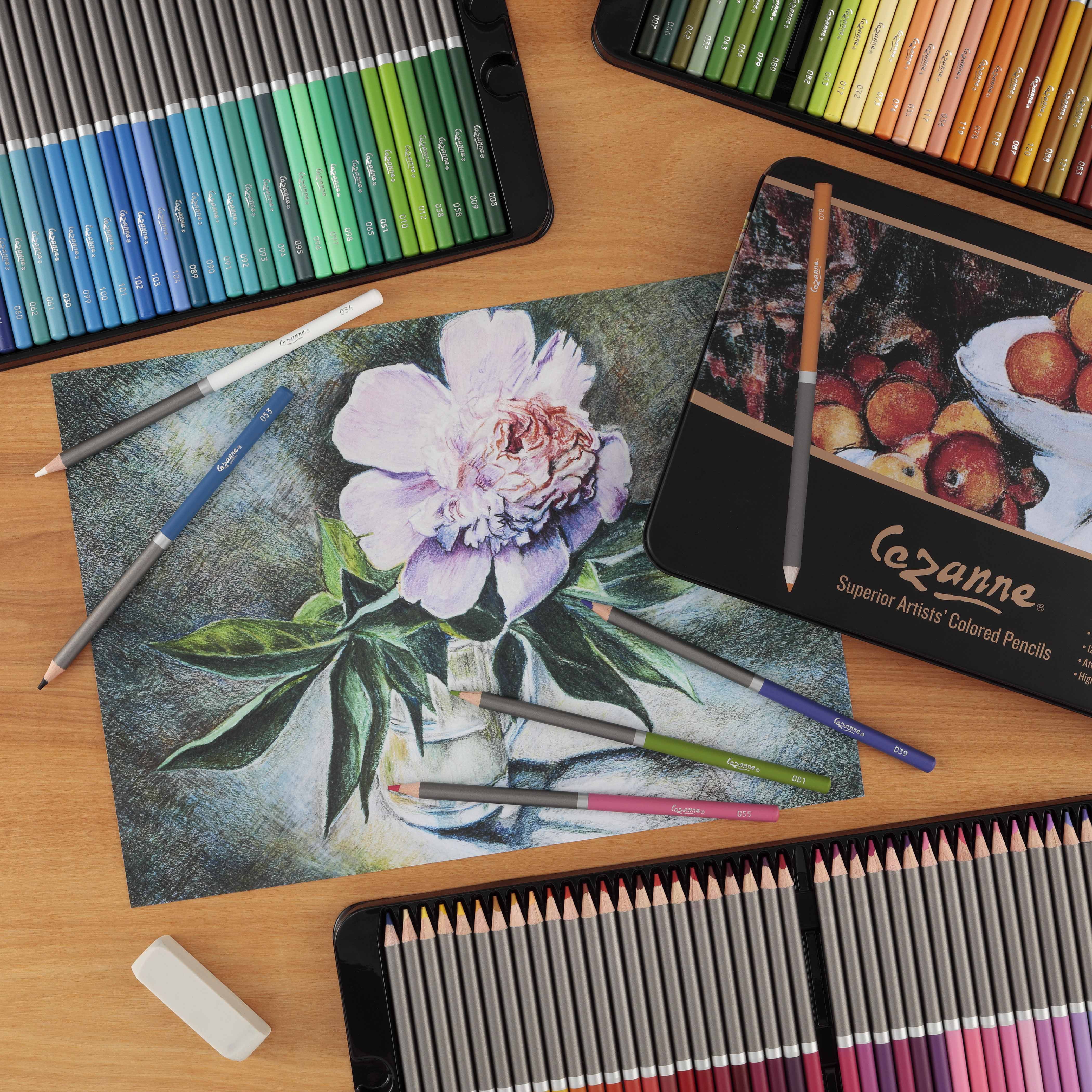 Creative Mark Cezanne Premium Colored Pencils MultiColor Set of 120 - Highly-Pigmented Drawing Pencils - Coloring Pencils for Drawing, Blending, Coloring, and More