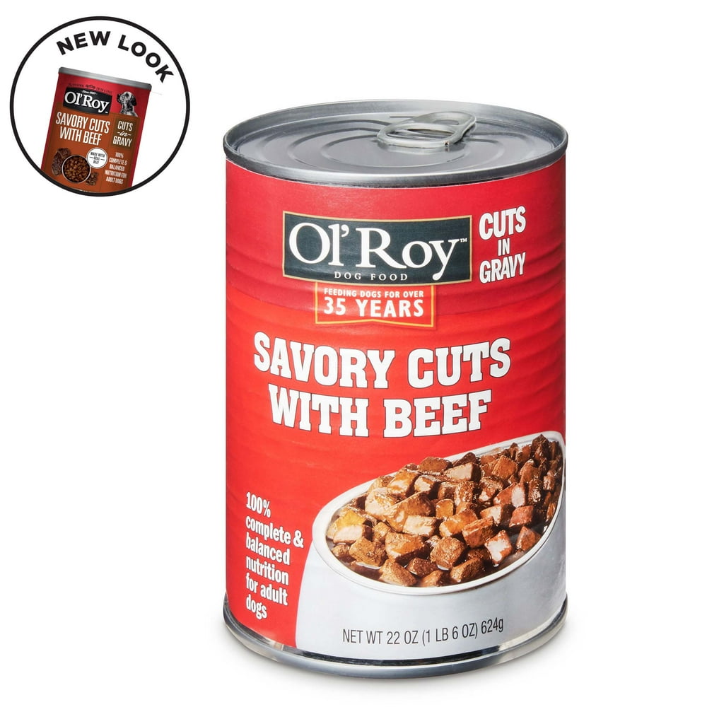 Ol' Roy Cuts in Gravy with Savory Beef Wet Dog Food, 22 oz