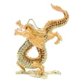 thumbnail image 1 of AMLESO Figurine en Alliage Dragon Sculpture Animale pour Bureau Entrée Armoire Étagère Or, 1 of 8