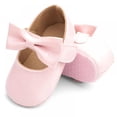 thumbnail image 3 of AJZIOJIRO Comfortable Baby Girl PU Leather Shoes Bowknot Artificial Leather Cotton Sole Shoes Fashion Walkers Shoes, 3 of 5
