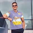 thumbnail image 4 of Balery Corgi Washing in Bathtub Camisa Polo de Hombre con Estampado, de Manga Corta y Tejido Medio, Camisa Tipo Golf Polo-Small, 4 of 6