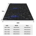 thumbnail image 3 of Honeii Mathematica Science Print Fleece Blanket - Throw Blanket for Bed, Sofa, Couch, Camping, and Travel , Microplush Ultra Soft Warm Blanket-40"x30", 3 of 7