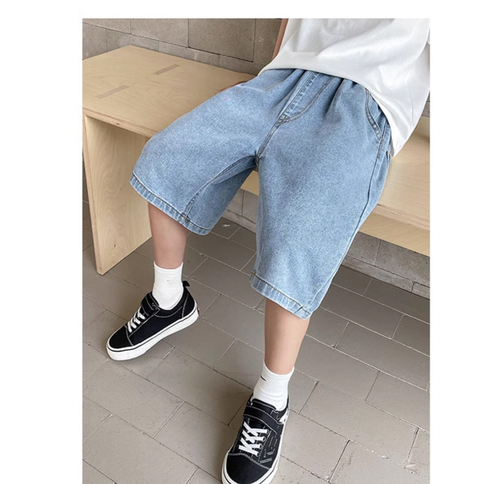 Boys Summer Shorts 13-14 Years Jorts for Boys Baggy Jorts Boys Denim Shorts Kids Baggy Jorts Boys Summer Shorts With Pockets #Light Blue