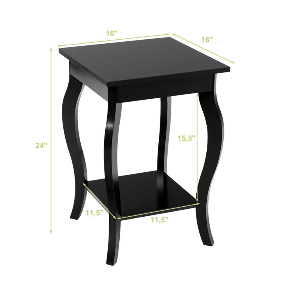 Finihen Round End Side Table, Sofa Couch Table with Storage Shelf, Accent Sofa End Side Table, for Small Spaces, Living Room, Bedroom, Black Finihen Round End Side Table, Sofa Couch Table with Storage Shelf, Accent Sofa End Side Table, for Small Spaces, Living Room, Bedroom, Black