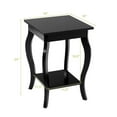 thumbnail image 4 of Demi Bonn Round End Side Table, Sofa Couch Table with Storage Shelf, Accent Sofa End Side Table, for Small Spaces, Living Room, Bedroom, Black, 4 of 9