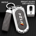 thumbnail image 2 of Zinc alloy+leather Car Remote Key Case Cover For Mercedes Benz W124 C 2 buttons G500 S450 GLA GLB GLC ML GLK Car Key Shell, 2 of 12