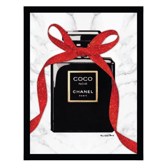 Designer Fashion Glam Perfume Bottle - Framed Print