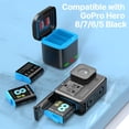 thumbnail image 2 of Cargador de batería Yeewanke para GoPro Hero 8/7/6 con 3 baterías, 2 of 7