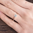 thumbnail image 4 of Ratan Gems Round Cut Blue Aquamarine Engagement Ring, 1.55 ct, Solid Silver, Rose Gold-Plated, 4 of 6