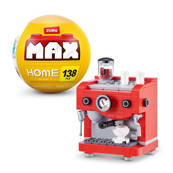 MAX Build More Premium Home (Coffee Machine) de ZURU – Jouet de déballage avec mini briques. Jusqu'à 181 pièces à construire et afficher. Pour enfants, ados, adultes 8+ ans.