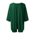 thumbnail image 4 of WAYUTE Short Sets Women 2 Piece Outfits V Neck Casual Short Sleeve Shorts High Waisted Workout Athletic Wear Solid Color Slim Fit Outfit, 4 of 5
