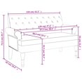 thumbnail image 2 of vidaXL Bench with Backrest Dark Grey 120x62x75.5 cm Fabric, 2 of 6
