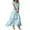 Blue, variant on TQWQT Women's Maxi Floral Dresses Plus Size Summer Church Dress V Neck Short Sleeve Casual Ruffle Tiered Dresses Wedding Guestes Dress Hot Pink XXL