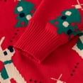 thumbnail image 5 of GYRATEDREAM Toddler Boys Girls Christmas Sweater Baby Winter Long Sleeve Warm Holiday Fleece Pullover Kids Xmas Crewneck Sweater Sweatshirt for 2-9 Years Red, 5 of 8