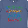 thumbnail image 4 of Inktastic Georgia Grandma Grandpa Loves Me Boys or Girls Baby T-Shirt, 4 of 5