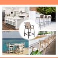 thumbnail image 6 of Pellebant Set of 2 Outdoor Counter Height Bar Stools  Aluminum Patio Bar Chairs,Espresso, 6 of 6