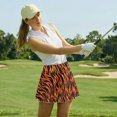 thumbnail image 6 of HELLHERO Polyester Spandex Fabric Tennis Skirt for Outing Golf Pickleball, Built-in Shorts 2 Side Pockets Golf Skirts, Tiger stripe print, 6 of 9