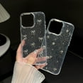 thumbnail image 3 of Bling Glitter 3D Bow Stars Clear Phone Case Compatible with iPhone Case (Star,iPhone 15 Pro Max), 3 of 7