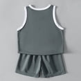 thumbnail image 5 of Toddler Boy Athletic Summer Outfits Sleeveless Mesh Tank Top and Shorts Set for Running Basketball, 5 of 9