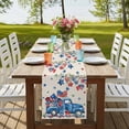 thumbnail image 4 of Table Runners 70 Inches Long Dress Scarves, Independence Day Farmhouse Coffee/Dining/Kitchen Table Decor, Holiday Table Runner, Farmhouse American Flag Truck Star Burlap 13x70 Inch, 4 of 9