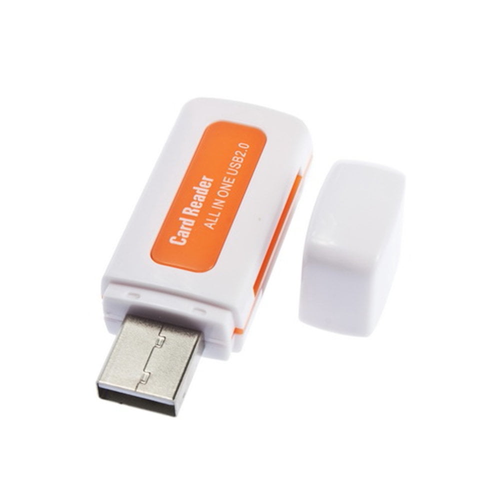 2 Pcs Protable 4 in 1 Memory Multi Card Reader USB 2.0 for SD/TF/T-Flash/M2FDCA 