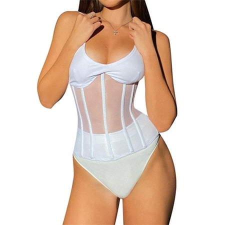 

Sexy Mesh Lace Corset Top Crop Backless 2022 Summer Y2K Cropped Top for Women Tube Sleeveless Cami Tops Clothes