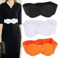 thumbnail image 5 of Fashion Exquisite Casual Waist Belts Elastic Belts Waist Strap Bowknot Waistband BLACK, 5 of 8