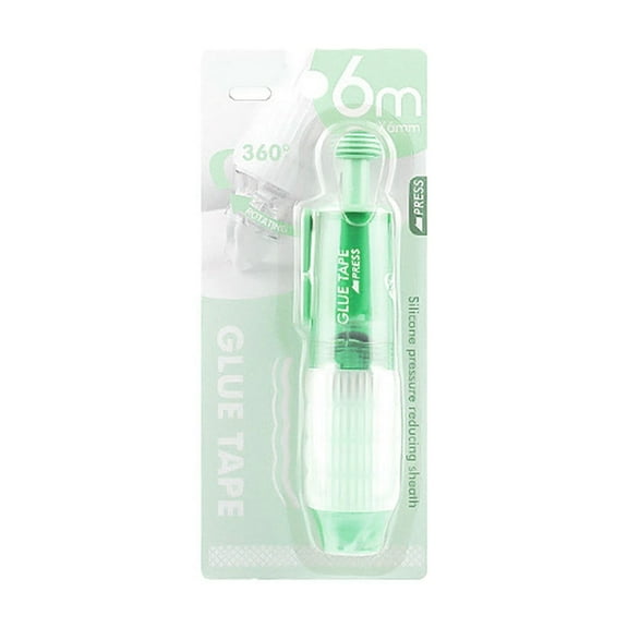 Preplabs Retractable Adhesive Tape Runner Dot Pattern Glue Tape Dispenser 2-in-1 Double Sided Tape Roller Craft Scrapbooking Tool Home DIY Project Supplies Residue-Free Application