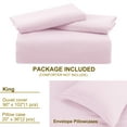 thumbnail image 7 of PiccoCasa 3 Pieces Microfiber Soft Breathable Duvet Cover Set Light Pink King, 7 of 7