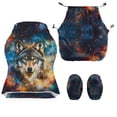 thumbnail image 4 of Whosucclay Wolf Galaxy Print Gaming Chair Slipcover Stretch Gaming Chair Seat Cover with Zipper Gamer Chairs Protector Fits Most Office/PC Chairs & Racing Style Seats, 4 of 8