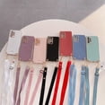 thumbnail image 3 of Samsung Galaxy A54 A34 A14 A04 5G A53 A33 A73 Crossbody Lanyard Plating Case Cord Strap Funda De Silicona, 3 of 4