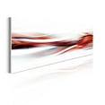 thumbnail image 1 of Geometric Acrylic Glass Wall Art, Modern Abstract Blurry Look Futuristic Waves and Lines Digitally Artwork, Panoramic Decor Living Room Bedroom & Dorms, 47" x 16", Vermilion Pale Grey, by Ambesonne, 1 of 1