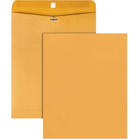 Brand Clasp Envelopes, 11 1/2" x 14 1/2", Brown, Box Of 100
