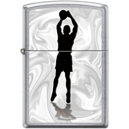 Zippo Lighter- Basketball Player Shadow Street Chrome Windproof Lighter #Z5267