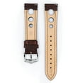 thumbnail image 3 of Hirsch Rally Artisan Leather Watch Strap - Brown - L - 22mm - Silver Buckle, 3 of 9
