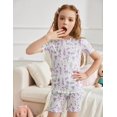 thumbnail image 4 of Arshiner Girls Pajamas Loungewear Snug Fit Pjs Set Kids Sleepwear | Cute and Comfy Pajamas for Girls & Kids, Soft Pjs Tops and Elastic Waist Shorts 2-12Y, 4 of 5