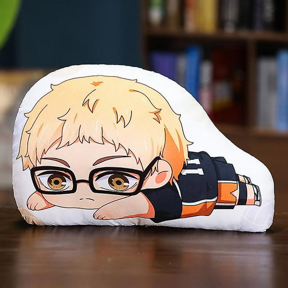 Anime Double Sided Stuffed Plush Toy Haikyuu Sofa Cushion Pillow Shoyo Hinata Tobio Kageyama Kei Tsukishima Manga Special Shaped
