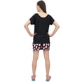 thumbnail image 4 of Bimba Women's Pig Pattern Nightwear Solid T-Shirt And Shorts 2 Pcs Set - 14, 4 of 6
