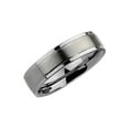 thumbnail image 2 of Mens Chisel 6mm Satin Stainless Steel Comfort Fit Wedding Band Ring with Ridge for Men, 2 of 7