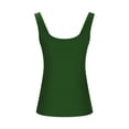 thumbnail image 3 of UPPADA Women's Sleeveless Tank Top Casual Flowy Shirts Fitting Scoop Neck Ribbed Knit Basic Cami Shirts Boho Cami Outfit,Tank Top for Women Pack Ribbed Green,XXXXL, 3 of 6
